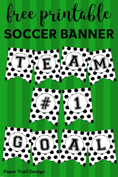 printable soccer banner paper trail design