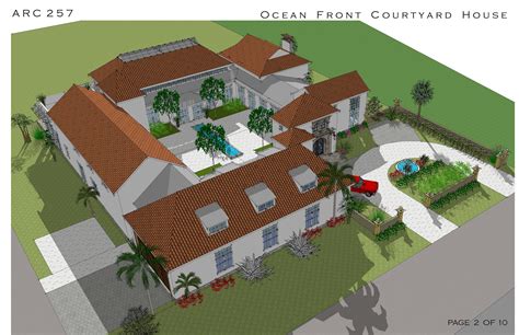 multi story family homes designed  arcadia design oceanfront courtyard house cocoa beach
