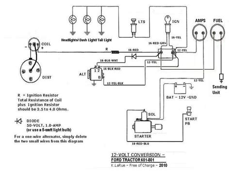 ford tractor wiring diagram  volt