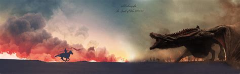 Wallpaper : 3000x940 px, Daenerys Targaryen, dragon, Game of Thrones