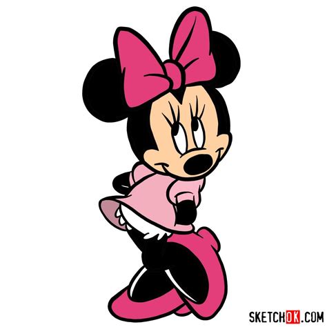 draw minnie mouse sketchok easy drawing guides