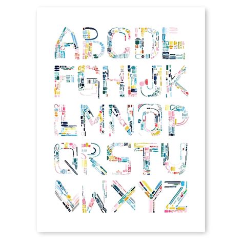 color letters alphabet print