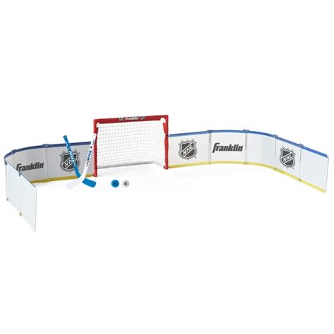 franklin sports mini hockey rink set  rink knee hockey goal mini