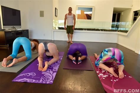 hot sneaky yoga orgy with bffs