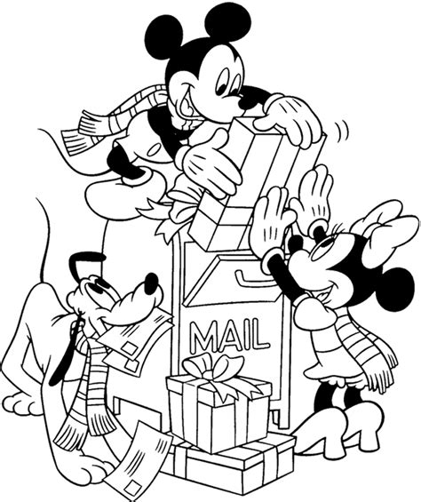 disney christmas coloring pages picture