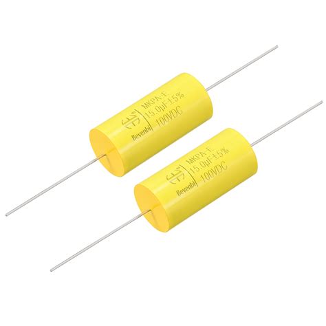 film capacitor  dc uf mkpa   axial polypropylene capacitors  audio divider yellow