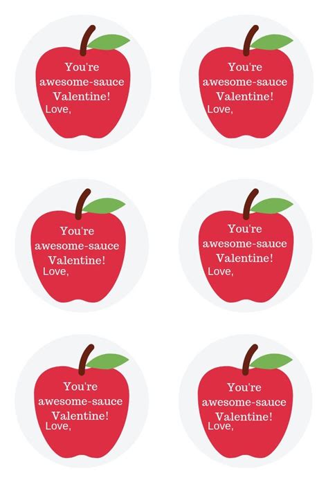 youre awesome sauce valentine  valentines day printables