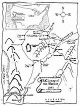 Gold California Rush Coloring Pages Virginia City Map 1862 Color Washoe Getdrawings Getcolorings sketch template