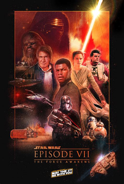 star wars force awakens concept poster  behance