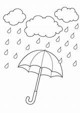 Rainy Coloring Pages Printable Umbrella Cloudy Drawing Rain Sheets Kid Easy Popular Great Getdrawings Save  Choose Coloringhome sketch template