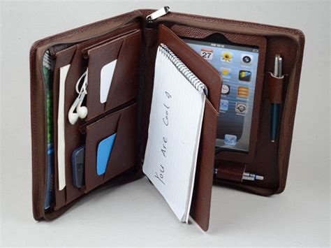 ipad mini leather business portfolio case  notepad  etsy business portfolio case