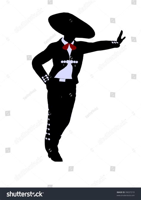 male mariachi illustration silhouette illustration   shutterstock