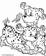 Dogs Coloring Dog Pages Color Print Dalmatians sketch template