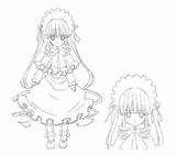 Maiden Rozen Anime Previewed Promo Visual Character Latest Designs Crunchyroll Rie Suigintou Tanaka sketch template