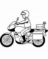 Coloring Motorcycle Police Pages Bike Motor Drawing Color Easy Motorbikes Getdrawings Template Sketch Popular sketch template