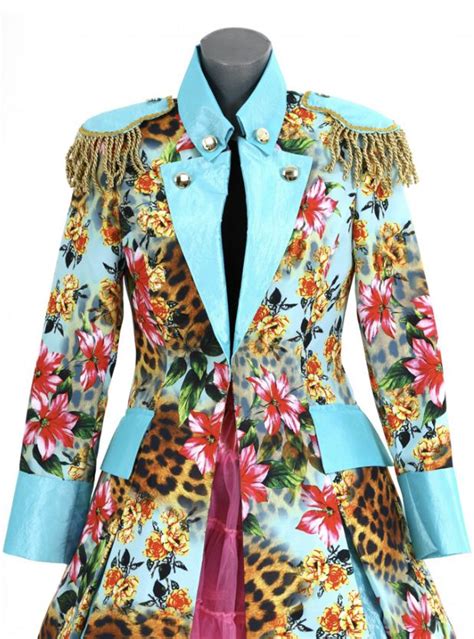 jacket  decorated  flowers  leopard print