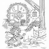 Einhorn Lillifee Prinzessin Fee Ausmalbild Merlina Rosalie Malvorlage Stall Sitzt Kinderbilder sketch template