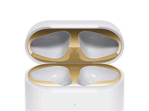elago airpods  dust guard gold  sets dust proof metal cover luxurious finish