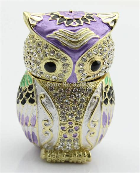 shipping exquisite owl trinket jewelry box trinket  jewelry
