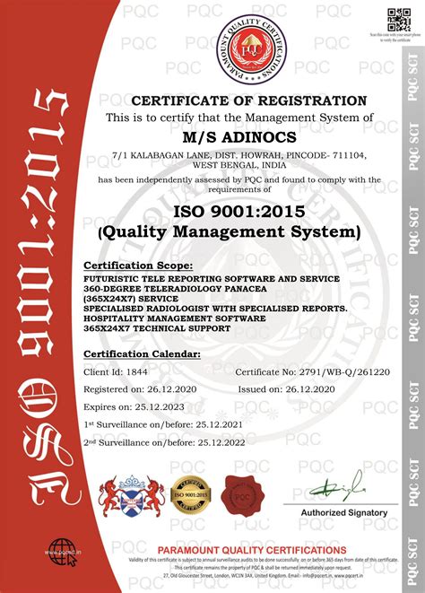 certification adinocs
