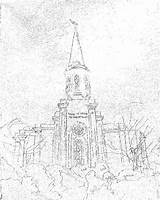 Temple Lds Louis St Drawing Antonio San Salt Lake Getdrawings Skyline Sketch sketch template