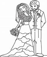 Bride Groom Coloring Drawing Pages Getdrawings Deviantart Wedding sketch template