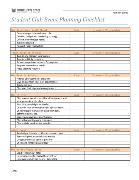 printable event planning template printable templates
