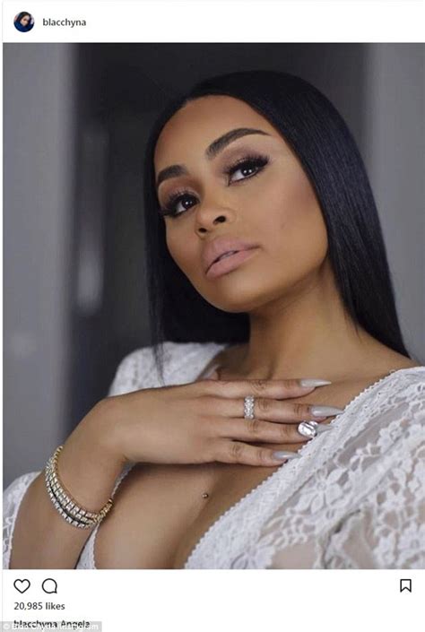 blac chyna poses in bridal negligee as romance with teen