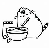 Pusheen Coloring Pages Cat Book Cute Food Pokemon Girls Printable Kids sketch template