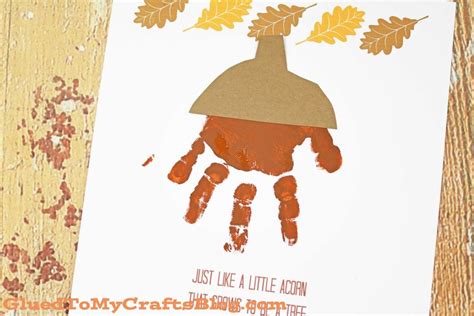 handprint acorn poem fall kid craft idea wfreebie fall crafts