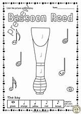 Reed Bassoon Music 선택 보드 Woodwind Instruments 음악 sketch template