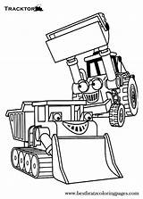 Bobcat Backhoe Loader Skid Steer Coloriage Tractors sketch template