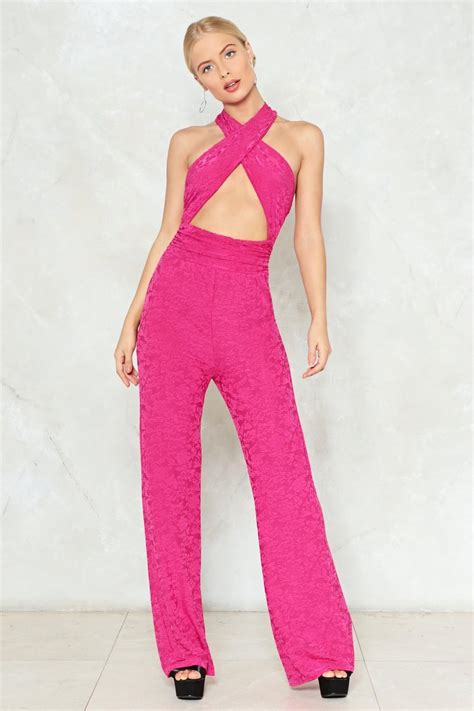 In The Wrap Of Luxury Jacquard Jumpsuit Nasty Gal