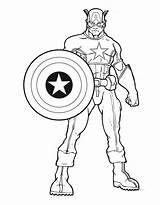 Coloring Pages Captain America Avenger First Printable Print sketch template