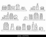 Grocery sketch template