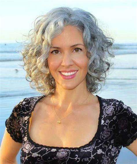 Excellent Short Grey Curly Hairstyles For Women Over 40