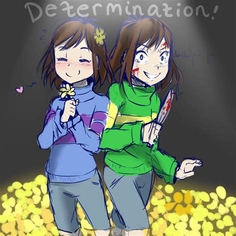 Chara And Frisk By Meotashie On Deviantart