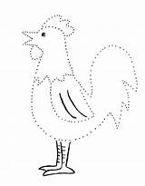 Rooster Dots Dotted Samanthasbell Draw Follow sketch template