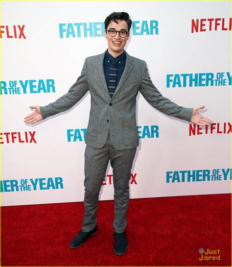 joey bragg  support  girlfriend audrey whitby  father   year premiere photo