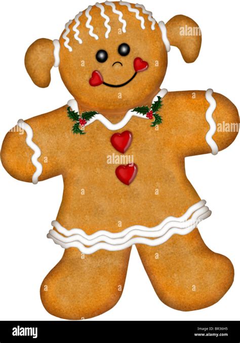 cute gingerbread girl stock photo alamy