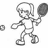 Tennis Coloring Drawing Pages Court Playing Colouring Sport スポーツ する Girl Man Sports Getdrawings Kuredu Ace Looking 塗り絵 Choose Board sketch template