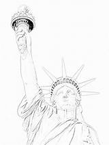 Liberty Statue Coloring Pages Drawing Printable Pencil Sketch Outline Kids Torch Sheet Clipart Template Cliparts Directed Getdrawings Library Collection Paintingvalley sketch template