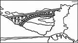 River Clipart Gorge Bridge Virginia West Landmarks Famous Clipground Clip sketch template