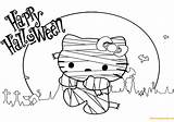 Coloring Pages Halloween Kitty Hello Mummy Drawing Color Skeleton Kids Printable Coloringpagesonly sketch template