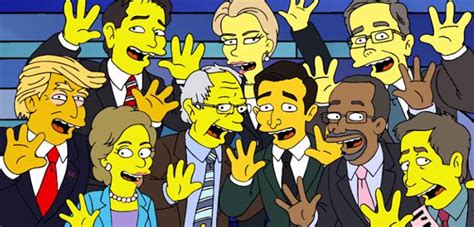 the simpsons parodies 2016 presidential candidates