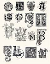 Letters Jugendstil Buchstaben Illuminated Capolettera Junk Druckbare Lettere 1017 sketch template