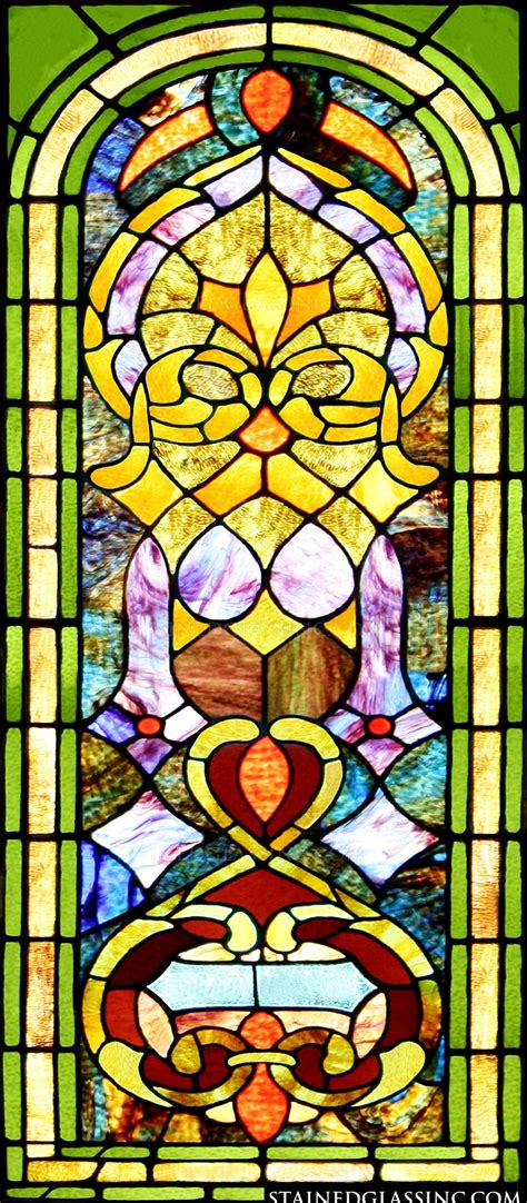 Brightly Colored Panel Stained Glass Window