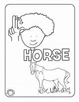 Coloring Asl Language Sign Pages Horse Kids Printable Guess Much Color Getcolorings Frost Jack Signs Word American Library Getdrawings Popular sketch template