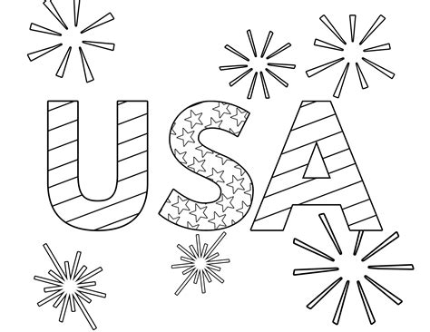 fourth  july coloring pages printable printable templates