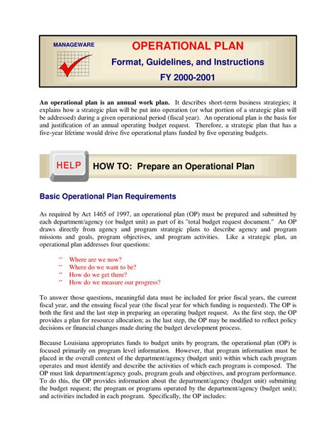 operations management plan template  examples format  examples